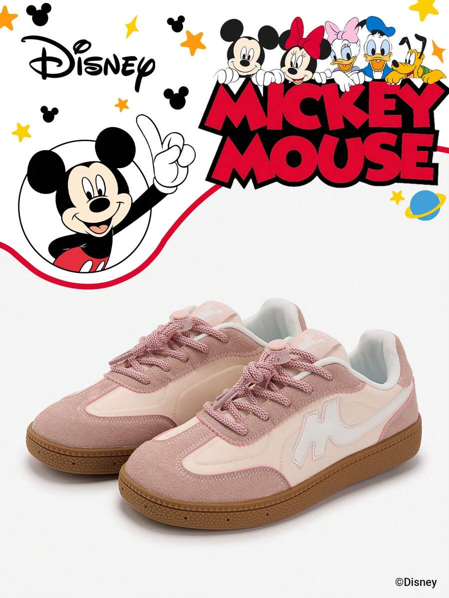 Disney 1 Pair Kids' Sneakers, Suitable For Daily Wear, Festivals, Sports, Outdoor Activities, Comfortable, Non-Slip, Durable, Breathable (Boys' Sneakers, Boys' Skate Shoes, Kids' Sports Shoes, Girls' Sneakers, Girls' Skate Shoes) - Watermelon Pink - View 1