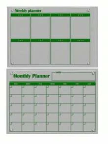 1 Bộ sản phẩm làm từ chất liệu acrylic nhiều màu (Khoảng 38 cm dài x 20 cm rộng) gồm nhãn dán tủ lạnh từ tính, lịch hàng ngày có thể xóa khô, lịch kế hoạch bữa ăn hàng tuần, bảng kế hoạch tuần, bảng ghi nhớ trong suốt, bảng nhắc nhở, bảng tin nhắn, bảng viết có thể tái sử dụng cho phòng khách, nhà bếp, lập kế hoạch công thức nấu ăn (Kèm theo 6 bút viết bảng trắng có đầu xóa được, có thể tái sử dụng sau khi lau sạch!) - trong suốt - Xem 19