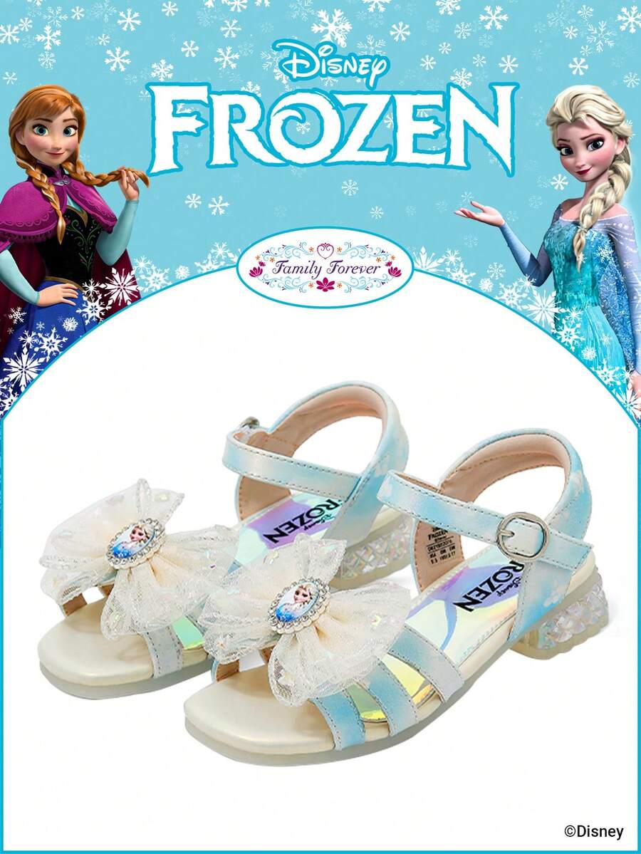 Disney Frozen Licensed 1 Pair Children's Princess Sandals, , Anna, Arendelle Princess Sandals, Suitable For Daily, Festival, Sports, Outdoor Wear, Comfortable, Non-Slip, Breathable - Baby Blue - View 1