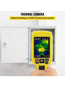 Thermal Imaging Camera, 60x60 (3600 Pixels) IR Resolution Infra-Red Camera With 2.8" Color Display Screen, Built-In SD Card And Li-Ion Battery, For HVAC, Electrical System Automatic Detect - Yellow - View 2