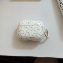 Ốp điện thoại Pro 3 họa tiết hoa mùa xuân sớm, màu xanh nhạt tinh tế, vỏ bảo vệ mềm mại, tương thích với tai nghe Bluetooth không dây Apple 1/2, thiết kế mới dành cho nữ. - trắng - Xem 5