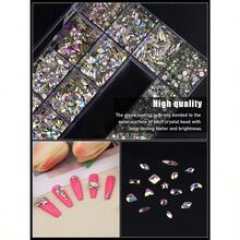 EBANKU Professional 9800 Pcs Mixed Shape Nail Rhinestone Kit With Picker Dotting Pen For Acrylic Nail Art - 如圖所示 - 查看 4