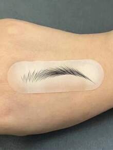 10/20/30/50 Pcs Silicone Eyebrow Practice Stickers - Semi-Permanent Makeup Simulated Skin, Natural Eyebrow Training Stickers, Beginner Eyebrow Design Conversion Template - Multicolor - View 8