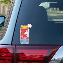 1PC Funny Water Bottle Sticker, Must Be The Water Laptop Decal, Retro Quote Vinyl, Hydration Gift, Waterproof Peel & Stick Tumbler Sticker, Sarcastic Water Bottle Decal, Trending Cute Notebook Vinyl - Multicolor - View 8