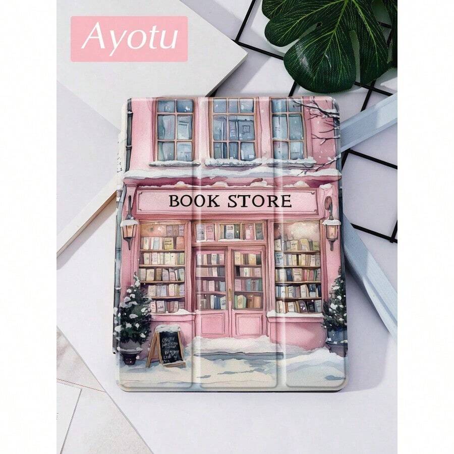 1 Pc Sakura Bookstore Tablet Case & Kindle E-Book Case Compatible With  10th Generation,  10.2/Mini6/Mini7/9.7 Inches, Compatible With Samsung Galaxy Tab A9 Plus, Kindle (11th Generation-2024 Release)(6 Inch), Kindle Paperwhite 12th Gen 2024, Great Holiday Gift, Stylish And Simple Pattern. - Nhiều màu - Xem 1