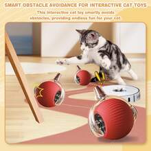 1 set de jouet interactif à bille roulante par gravité, jouet électrique automatique pour chat, balle intelligente pour que le chat joue et se distraie, couleur aléatoire - Multicolore - Voir 7