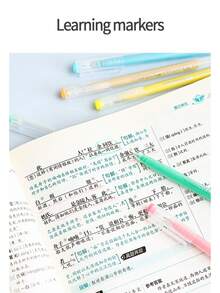 256色丙烯颜料马克笔、荧光笔、丙烯毡笔、酒精马克笔、美术用品、学生学习美术用品、荧光笔、自动上墨系统、软毛笔头、黑白绘图马克笔，适用于画布、岩石、木材、石头、玻璃、陶瓷、织物绘画和DIY工艺品 - 彩色 - 查看 4