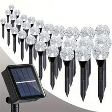 TTDHWW 30-Piece Outdoor Solar Light, Crystal Ball String Light, 19 Ft/6 M IP44 Lawn Light Strip With 8 Lighting Modes And Light-Sensitive Switch, Suitable For Garden, Patio, Path And Landscape Lighting. - 30LED - 查看 2