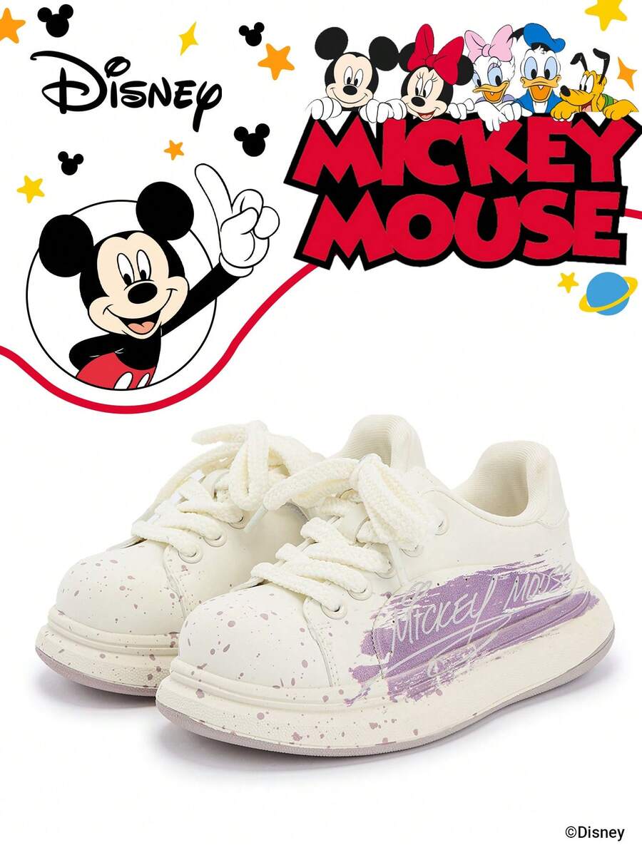Disney 1 Pair Children's Sneakers, Suitable For Daily Wear, Festivals, Sports, Outdoor Activities, Comfortable, Non-Slip, Durable, Breathable (Boys' Sneakers, Boys' Skate Shoes, Children's Sneakers, Girls' Sneakers, Girls' Skate Shoes) - Purple - View 1
