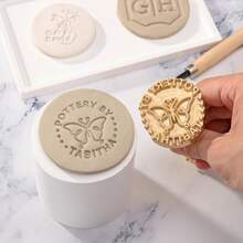 Custom Pottery Stamp: Custom Any Logo Stamp, Personalized Pottery Signature Stamp, Custom Business Logo Stamp, Custom Clay Stamp, Clay Tools - 3cm - View 10