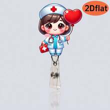 Cute Retractable Badge Reel With Medical Theme, Cartoon Doctor & Nurse Design, Suitable For ID Cards, Student IDs, Versatile Patterns, Healing Style, Practical And Convenient, Ideal For Medical Staff Daily Use Or Holiday Gifts - Multicolor - View 13