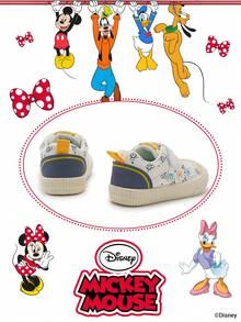 Disney Sản phẩm hợp tác chính thức với Mickey Mouse | Một đôi giày thể thao trẻ em, phù hợp cho sinh hoạt hàng ngày, lễ hội, thể thao và hoạt động ngoài trời. Giày ôm chân thoải mái, chống trơn trượt, chống mài mòn và thoáng khí (Giày thể thao bé trai, giày ván trượt bé trai, giày thể thao trẻ em, giày thể thao bé gái, giày ván trượt bé gái) - Màu be - Xem 3