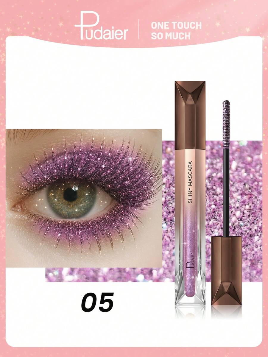 Pudaier 钻石闪耀睫毛膏 - 防水、防晕染、珠光效果、浓密纤长、持妆12小时 - 05 - 查看 1