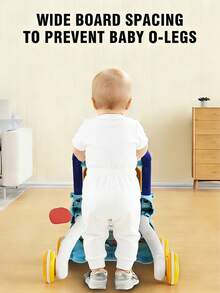 多功能婴儿学步车，带音乐，防翻滚，可坐可站，钢琴活动板，齿轮和形状学习，ABS材质，适合0-18个月宝宝的早教学步玩具，生日和圣诞礼物 - 彩色 - 查看 3