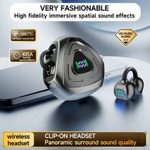 NEW SENYANG New True Wireless Open-Ear Headphones, Bluetooth Non-Intrusive Clip-On Earphones, Video Earphones, TWS HIFI Dolby Bass 9D Stereo, HD Call Earphones, Suitable For Android, Sports Earphones, Smart Earphones, Gifts, Gaming Earphones, Sports Earphones, Couples Earphones Suitable For Commuting, Movies, Gaming, Calls, Sports And More Scenarios - Upgraded Stylish Triangular Headphones - View 1