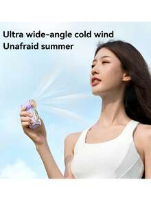 USB充电式涡轮手持风扇，迷你便携式桌面风扇，1-100档风速可调，带电量显示，1400mAh锂电池，夏季露营宿舍户外旅行度假必备工具，购物必备，可充电电池，续航时间长，户外，花园，旅行必备，便携必备，海滩必备，毕业季，毕业典礼，毕业礼物，毕业赠礼，毕业礼物，毕业礼物，祝贺毕业，祝贺毕业生，优秀毕业生，毕业派对，户外必备，旅行便携，徒步旅行必备，露营必备，便携工具，夏季必备，夏季便携 - 多色 - 查看 5