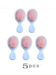 1/5pcs Macaron Mini Cute Hair Brush, Portable Travel Wet & Dry Makeup Brush, Suitable For Daily Travel And Outdoor Use, Children And Girls Hair Brush, Girls Gift, Back To School, Graduation Ceremony, Gift For Mom And Friends, Travel, Work, School - Air Cushion Comb - View 7