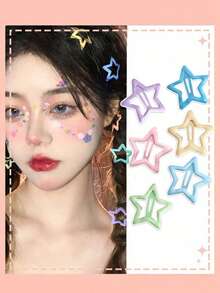 50 Colorful Star Hair Clips/Cute Baby Hairpins For Girls And Children - random multicolor - View 6