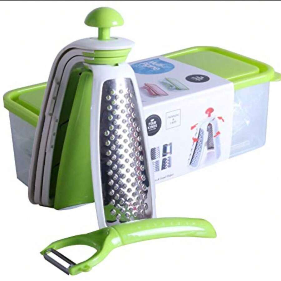 rayador de verduras 4 en 1,Picadora de Verduras Cortadora de Verduras 4 en 1 Multifuncional Acero Inoxidable Portátil Ligero Fácil Operación Picadora de Verduras Picadora de Alimentos Multiusos - Multicolor - Ver 1