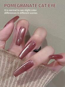 XEIJAYI 1瓶15毫升粉色猫眼甲油胶，UV/LED灯固化，持久速干甲油胶 - 女士理想礼物 - 乾枯玫瑰色 - 查看 3