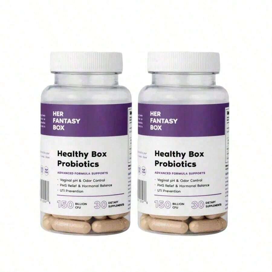 Caja saludable Probióticos Cuidado vaginal Fórmula avanzada Alivio de síndrome premenstrual, equilibrio hormonal y prevención de infecciones del tracto urinario (Última versión 2026) - 3 artículos - Ver 1