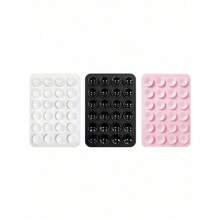 3pcs Silicone Suction Cup Phone Holder, Black, White, Light Pink Suction Cups, Suitable For Smartphones, Non-Slip Adhesive Grip, Supports Hands-Free Viewing, Video Calls, Gaming, Dashboard & Bedside Use, Portable Phone Stand, Gift For Friends, Ideal Holiday Small Gift - Multicolor - View 29
