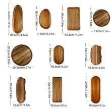 Einzigartige asymmetrische Holztabletts, asymmetrisches Design, geeignet für Kaltplatten, Käse, Obst, Sushi und Heimdekoration - massive Holz Lebensmittel Präsentationstabletts, ideal für Zuhause, Restaurant und Outdoor Camping, Servierplatten, Küchenutensilien, perfektes Einweihungs- oder Neujahrgeschenk, geeignet für verschiedene Anlässe, ganzjährig - Braun - Übersicht 11