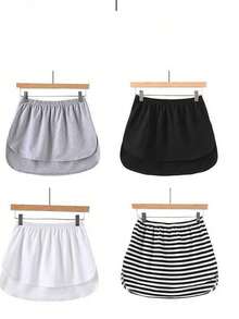 1 pieza Falda deslizante extensora para debajo del vestido para mujeres, se puede combinar con sudaderas, suéteres en otoño/invierno, diseño versátil con abertura inesperada en el bajo - Multicolor - Ver 1