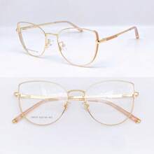 Prescription Eyeglass Frames For Women, Cat-Eye Style, Most Beautiful / Fashion - 金色 - 查看 1
