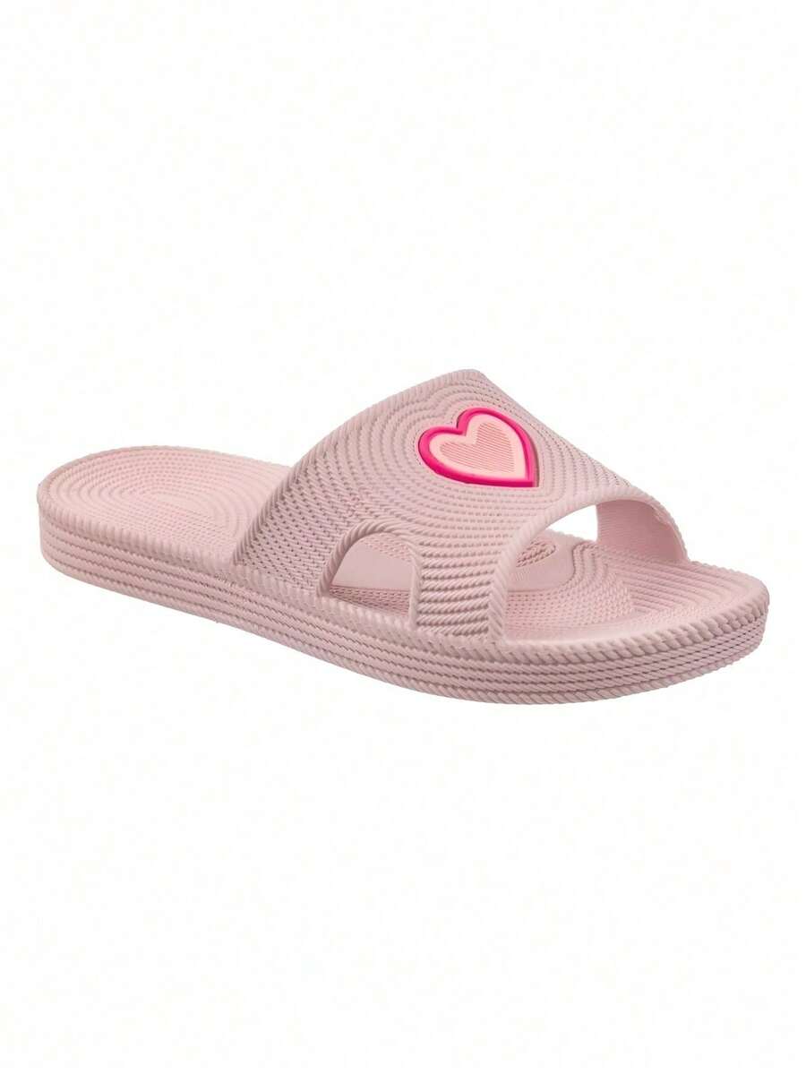 Sandalia Corazón Mujer Ligeras Chanclas Cómodas Sandalia Corazón Mujer, Dama, Ligeras, Chanclas, Cómodas, Sandalias De Baño, Café, Lila, Azul Marino, Negro, Rosa. Estilo Tierno y Moderno. No Guardan Olores, Suela Textura Antideslizante, Tallas disponibles, Material de Alta Calidad - Café integral - Ver 1