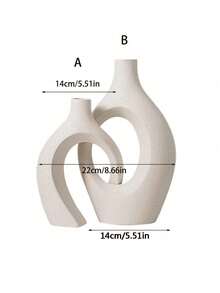 时尚优雅的交叉花瓶套装 - 适用于客厅桌面装饰、家居插花、干花摆放、玄关电视柜办公桌装饰 - 米色 - 查看 6