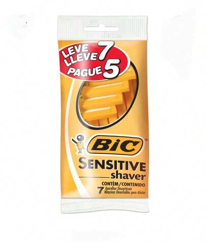 Aparelho de Barbear Descartável BIC Sensitive Shaver 7 Unidades Pele Sensível