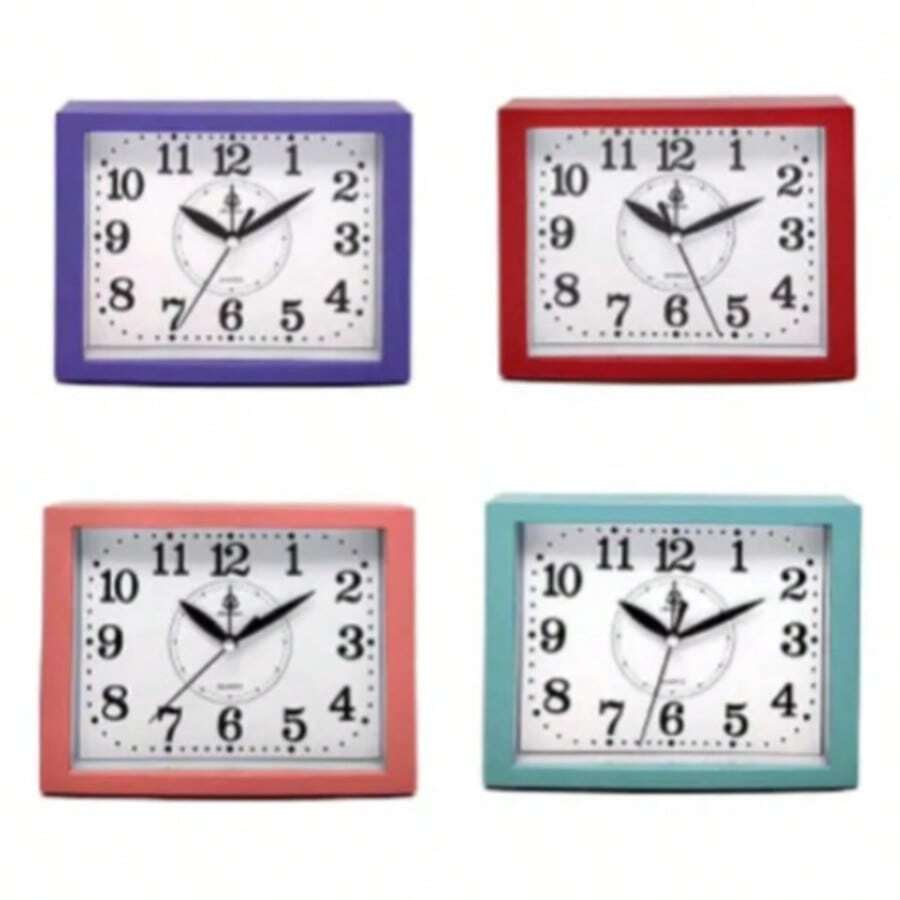 CL056 Despertador Analógico Rectangular Diseño Básico - 1PC - Ver 1