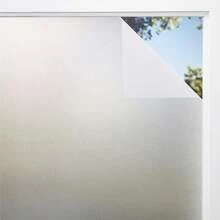 1 Rollo de película de privacidad para ventanas - Adhesivo estático de vidrio esmerilado para aislamiento térmico, sin pegamento, apto para baño, hogar y oficina - Puro escarchado - Ver 14