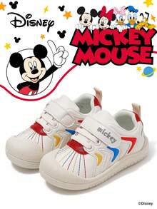 Disney 1 双儿童联名运动鞋，适合日常穿着、节日、运动、户外活动，舒适、防滑、耐穿、透气（男童运动鞋、男童滑板鞋、儿童运动鞋、女童运动鞋、女童滑板鞋） - 米色 - 查看 1