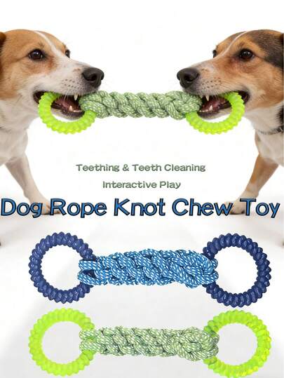 Juguete de tiro para perros grandes de alta resistencia - Mango antideslizante, duradero y resistente a masticar, limpia los dientes y mantiene la salud bucal, adecuado para perros medianos/grandes - Excelente para juegos de tira y afloja, buscar, ideal para masticar, juguete divertido para mascotas, material mezclado resistente, fácil de limpiar, estructura robusta, adecuado para mascotas activas