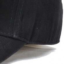 1pc Men's Hip Hop Letter Adjustable Breathable Mesh Baseball Cap - Black - View 2