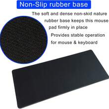 黑白花卉图案鼠标垫，大号美观风格鼠标垫/桌面垫 - 防滑橡胶底座，适用于办公室、游戏室、电脑、笔记本电脑等。办公桌配件/办公用品/办公装饰 - 長方形 - 查看 6