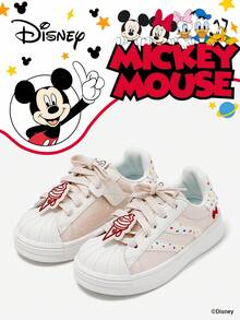 Disney 1 Pair Kids' Sneakers, Suitable For Daily Wear, Festivals, Sports, Outdoor Activities, Comfortable, Non-Slip, Durable, Breathable (Boys' Sneakers, Boys' Skate Shoes, Kids' Sports Shoes, Girls' Sneakers, Girls' Skate Shoes) - Pink - View 1