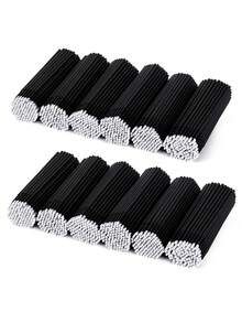 100pcs/Pack Disposable Micro Eyelash Remover Wipes, Eyelash Cleaning Sticks With Extended Cleaning Swabs, Eyelash Extension Tools - Multicolor - View 1