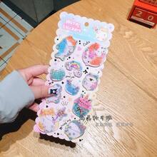 High-Quality 3D Cute Stickers, Fun Shiny Embossed Decoration, The Background Color Is Random.,Three-Dimensional Fun Japanese Anime Stickers, Crystal Stickers, With A Solid Texture, Exquisite Solid Shape, Self-Adhesive Waterproof Non-Stick Decorative Stickers - Multicolor - View 5