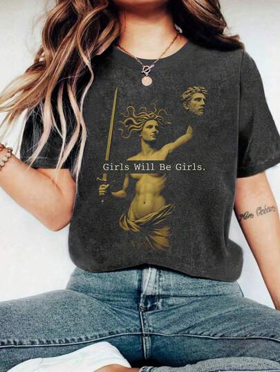 Camiseta de cuello redondo para mujer para el ocio y las vacaciones, tela cómoda y transpirable, adecuada para salidas de primavera y verano, versión holgada que se adapta a la figura, la mejor opción para la camiseta de viaje de vacaciones.
