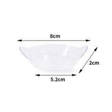 Plato de postre mini, plato de postre de plástico transparente, tazón de aperitivos, plato para tarta de queso, plato para trufas de chocolate, plato para ensalada y fruta - Multicolor - Ver 7