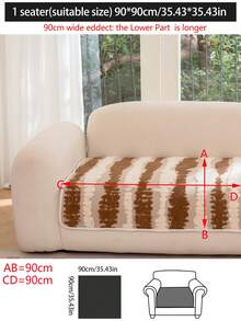 1件秋冬季加厚保暖柔软法兰绒沙发垫套,现代简约防滑沙发座垫,防尘可水洗沙发套,棕色清新时尚,柔软不易褪色,宠物友好型保护套,可调节尺寸,适用于转角沙发,适合卧室、办公室、客厅组合家具,L型沙发毯及1/2/3/4座沙发 - 棕色 - 查看 17