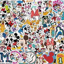 50张【正版】DSN系列卡通人物涂鸦贴纸，可用于手机壳、记事本、电脑等装饰，防水，混合迪士尼涂鸦贴纸，个性化装饰吉他、行李箱，DIY防水正版授权贴纸，适用于笔记本、笔记本电脑、手机壳 - 米奇貼紙 - 查看 1