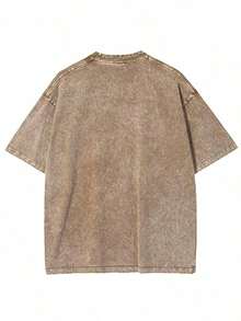 3 Pack, Men's, Vintage Washed, Oversized, Cotton, T Shirts, Loose Fit, Short Sleeve, Casual, Streetwear, Unisex, Tops.100% Cotton - 黑色 + 灰色 + 咖啡色 - 查看 3