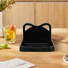 Soporte multifuncional para tapa de olla con forma de oreja de gato/Reposaespátulas/Soporte para tapa de olla/Accesorio de cocina, Estante plegable vertical para almacenamiento de cucharas y utensilios para mostrador o pared, Soporte resistente para tapa de olla, Organizador de mostrador, Estante para cubiertos, Herramienta de cocina - Multicolor - Ver 4