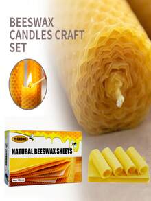 JAYSUING 蜂蜡片（不含烛芯） - 手工DIY圣诞氛围创意蜂巢蜡烛，纯蜂蜡卷片材料，可DIY生日蜡烛，激发创造力，提升动手能力，馈赠亲友。 - 多款式 - 查看 2