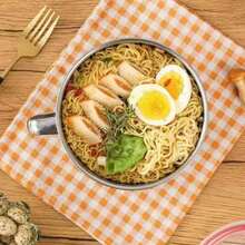 Stainless Steel Bowl With Lid, Soup Bowl, Student Lunch Box, Cafeteria Bowl, Easy To Carry And Can Be Used For Camping - Multicolor - View 6