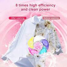 100-5粒/套 6合1洗衣凝珠，强力去污，香氛珠，多功能香氛洗衣清洁珠，持久留香，柔顺衣物，便携式洗衣凝珠，洗衣用品 - 彩色 - 查看 9